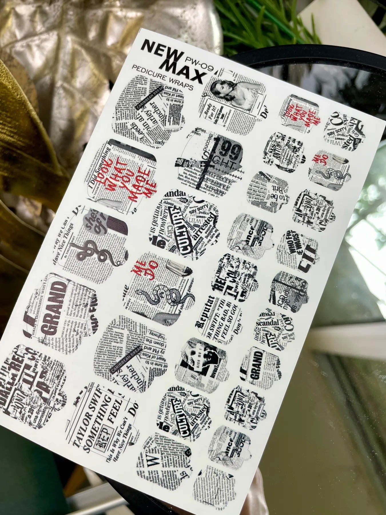 NAIL WRAPS PEDICURA PW-09